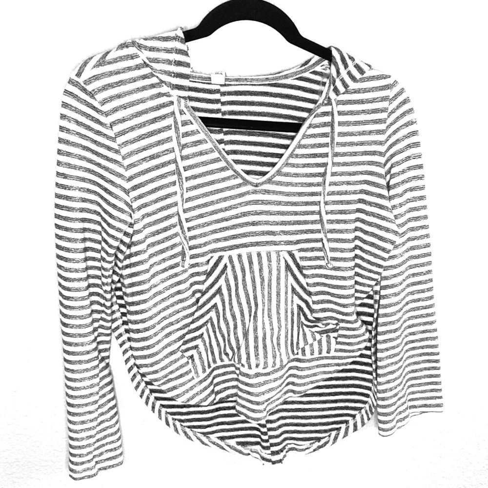 Grey striped sweater